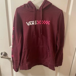 Maroon Vans Hoodie Size M
